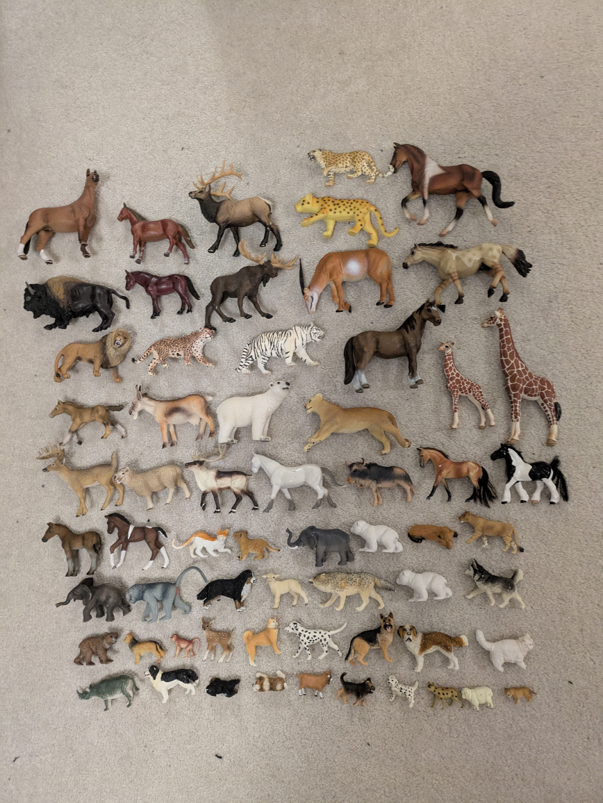 Large Collection of Schleich Wild Animals and Farm Animals