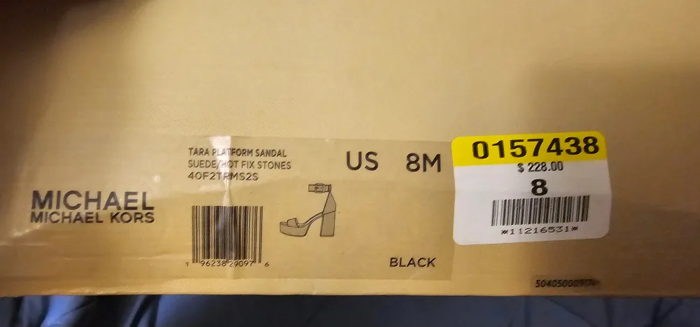 Michael Kors Black Crystal Platform Sandals - Size 8 image indicator(4)