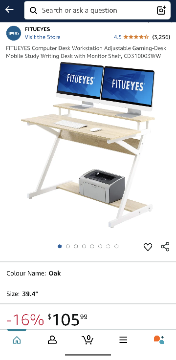 FITUEYES Computer Desk Workstation