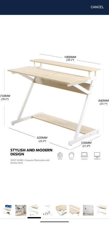 FITUEYES Computer Desk Workstation - photo 2
