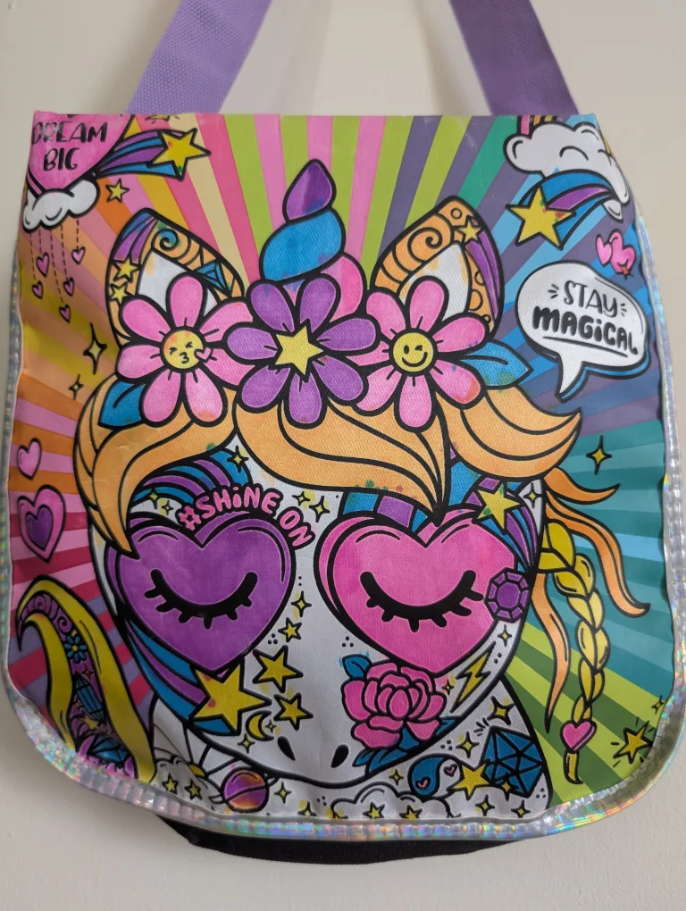 Rainbow Unicorn Messenger Bag thumbnail