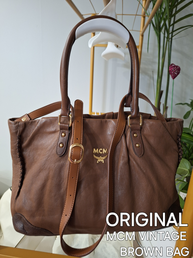 Authentic MCM Cognac Visetos Shoulder Bag - photo 3