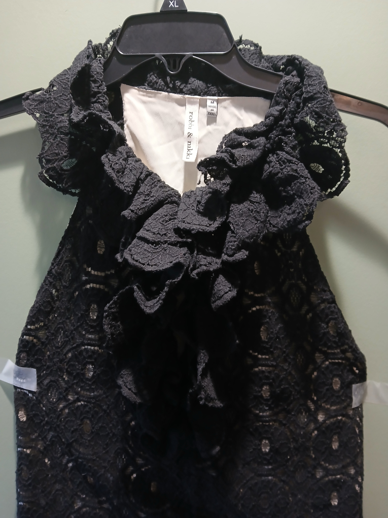 Black Lace Halter mini dress Size S-M - photo 2
