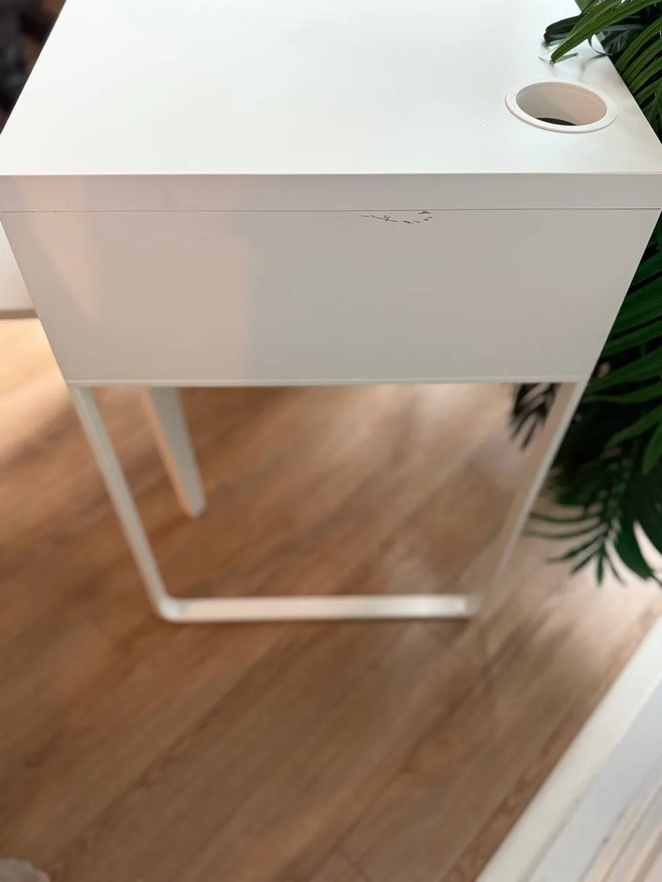 White IKEA Desk with Stool image indicator(4)