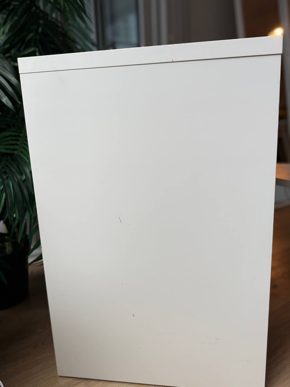 White IKEA Desk with Stool - photo 3