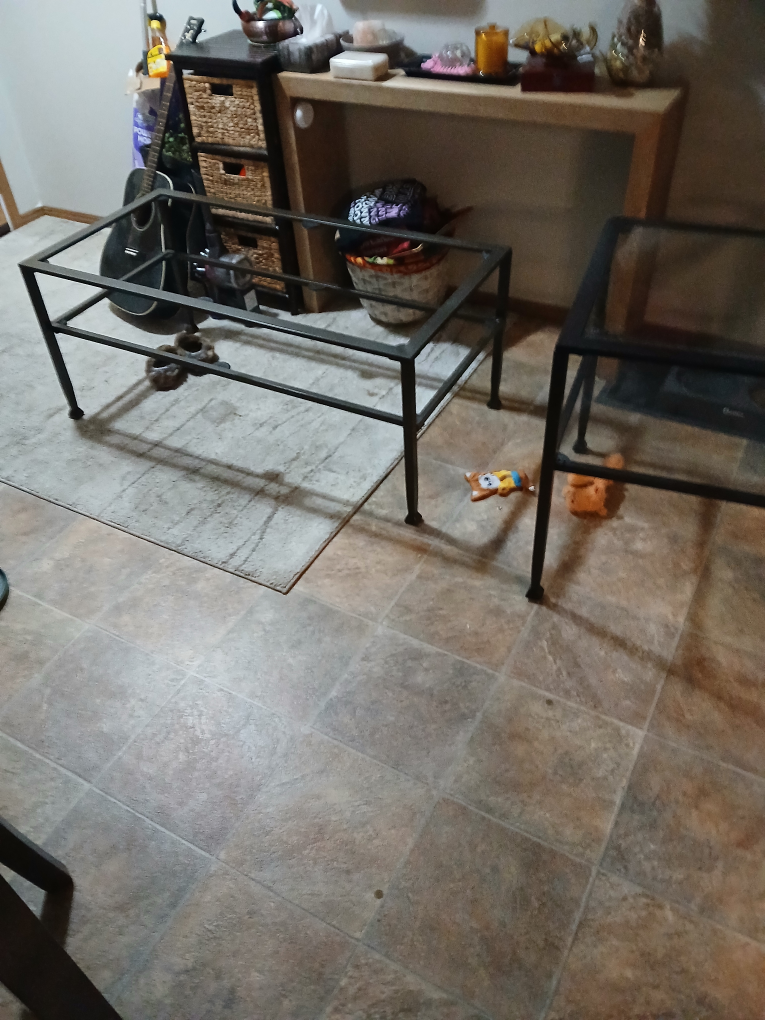 Pair of Glass Top Metal Frame Accent Tables - photo 3