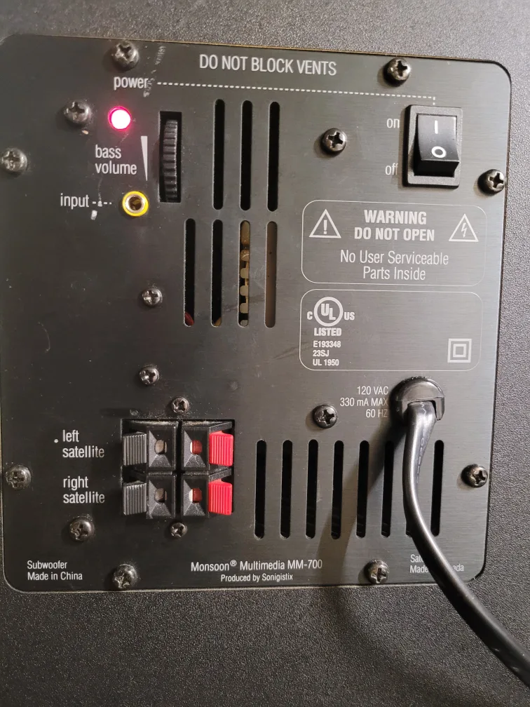 Monsoon Multimedia MM-700 Subwoofer image indicator(3)