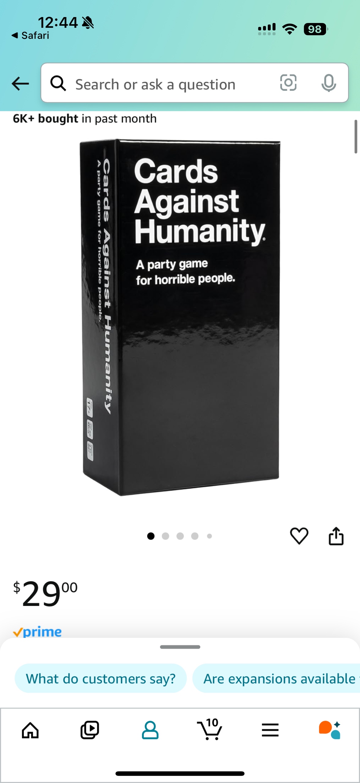 cards Against Humanity card game