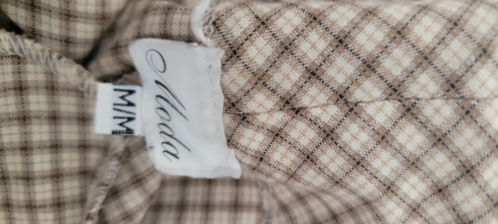 Modalu Women's Brown and Beige Checked Pants - photo 2