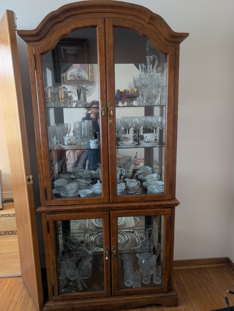 Solid Wood Display Cabinet