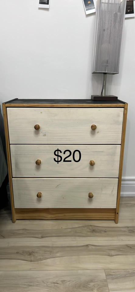 Three-Drawer Dresser - $20