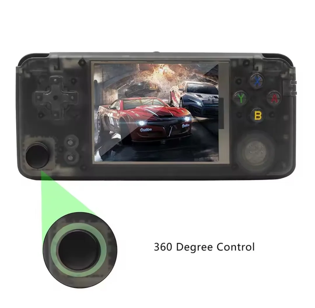 Anbernic RS97 Retro Handheld Game Console - Transparent Black image indicator(2)