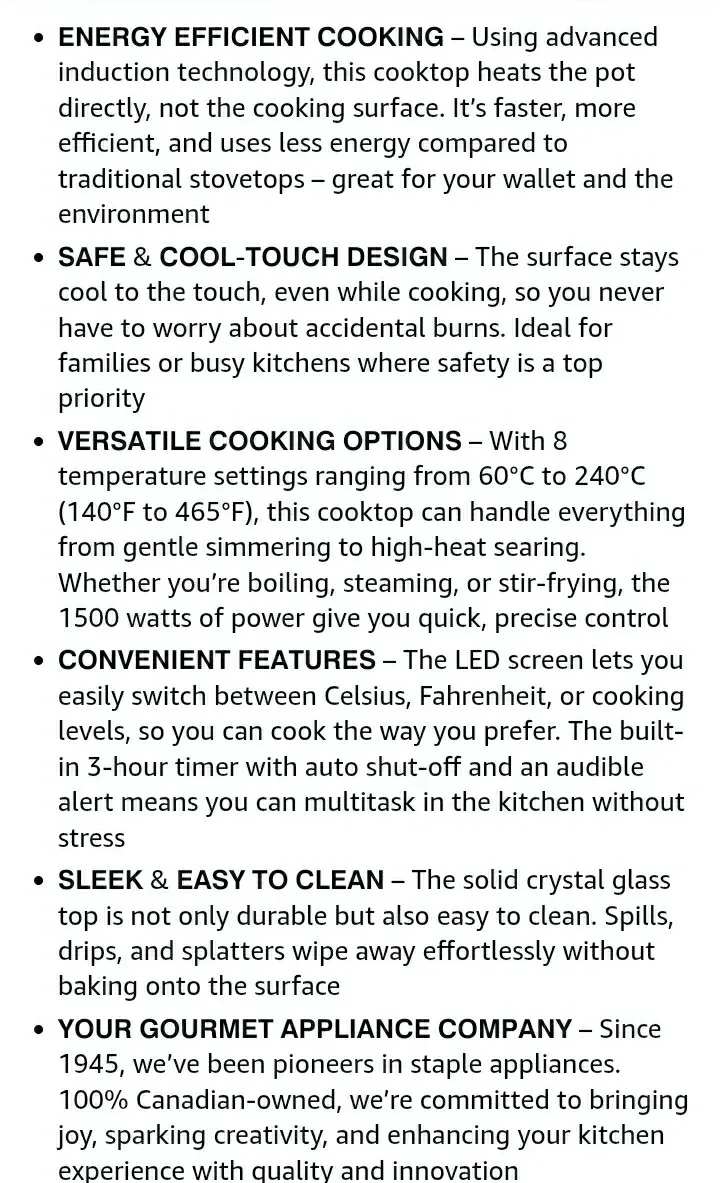 Salton Portable Induction Cooktop image indicator(5)
