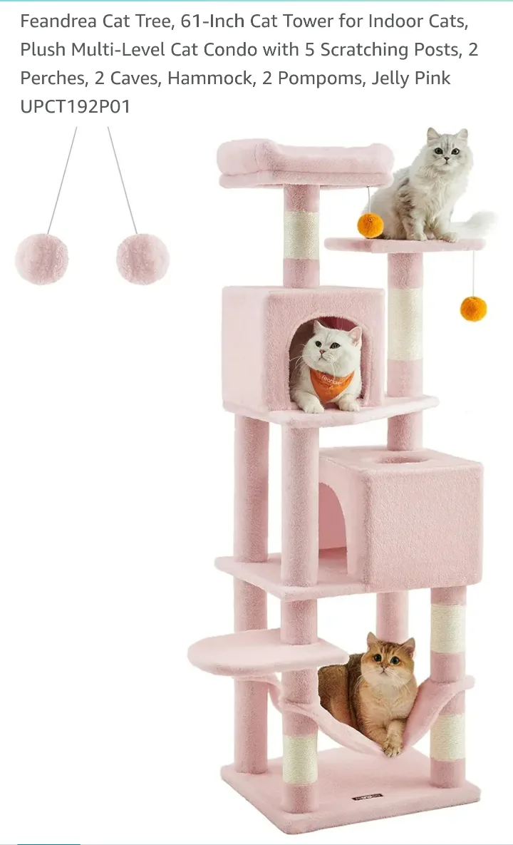 Pink Cat Tree Condo - 61 Inches image indicator(2)