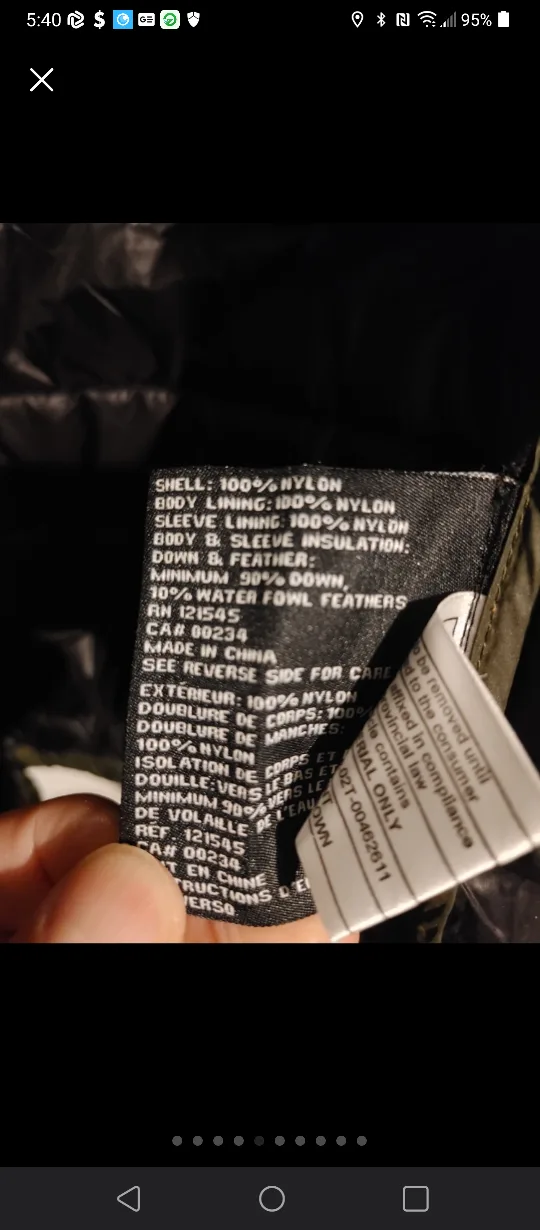 🥕LONDON FOG PACKABLE DOWN JACKET MENS LARGE BRAND NEW WITH TAGS image indicator(2)