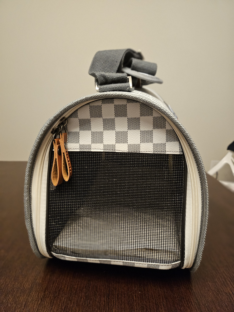 Premium Brands Pet Carrier - Grey and White Checkered - photo 3