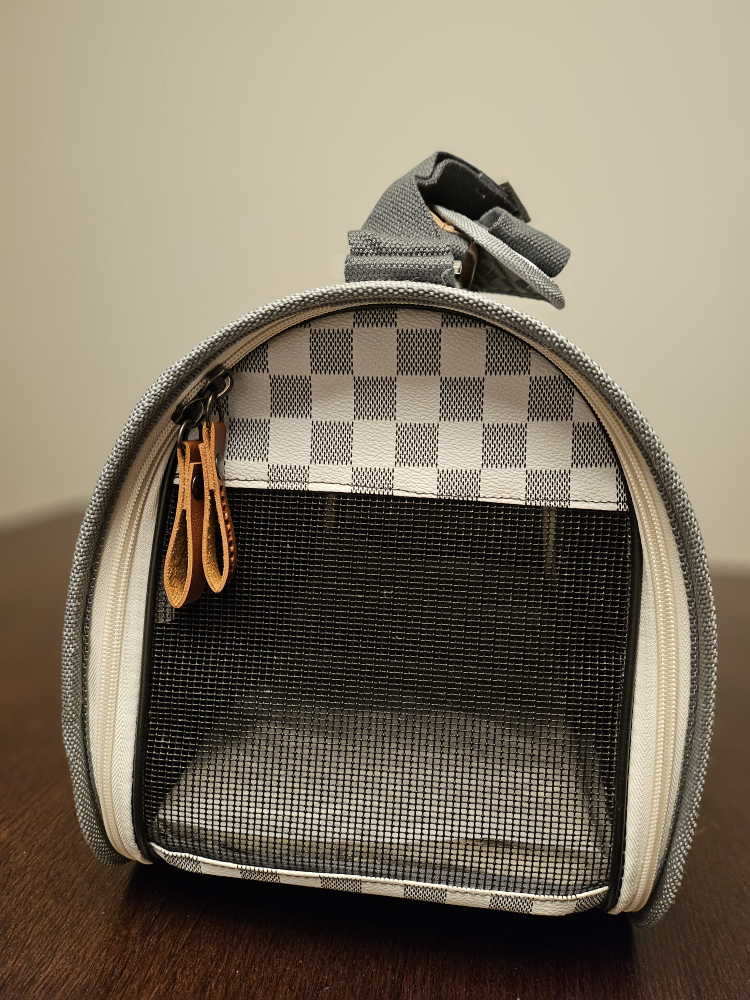 Premium Brands Pet Carrier - Grey and White Checkered - photo 4
