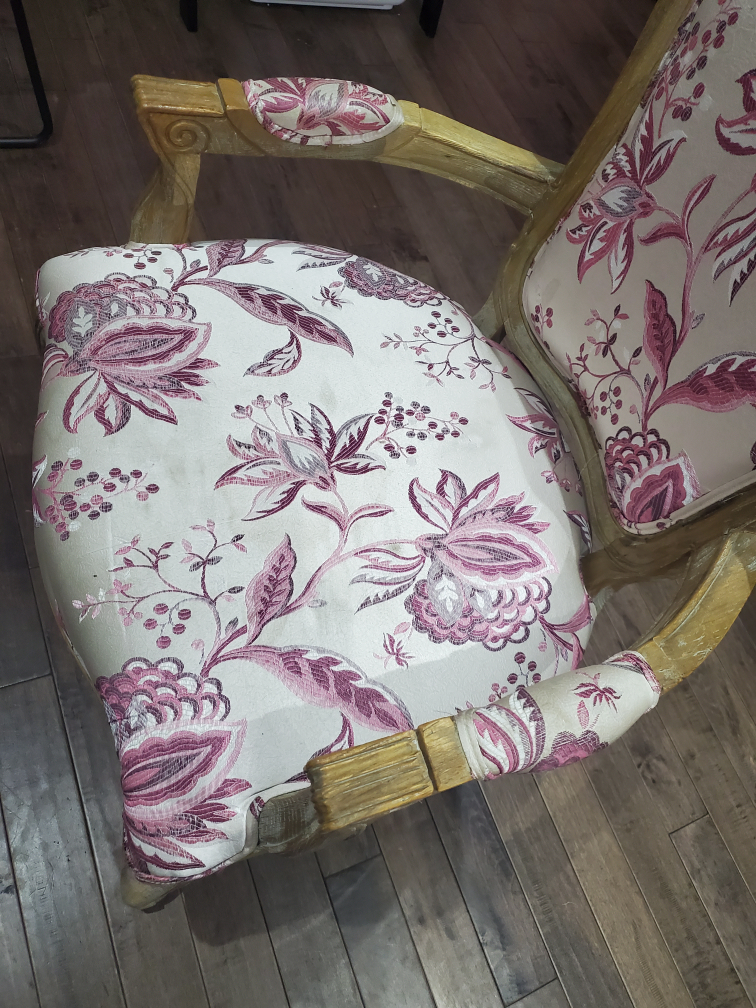 French Armchair Silver and Rose - photo 2