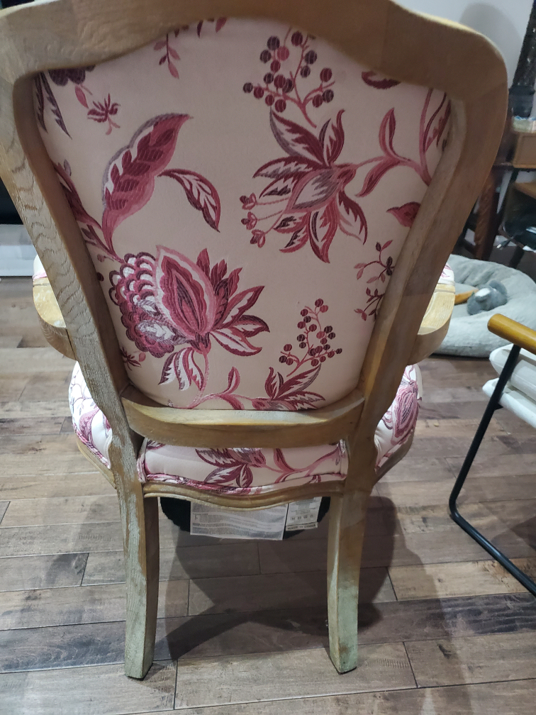 French Armchair Silver and Rose - photo 3