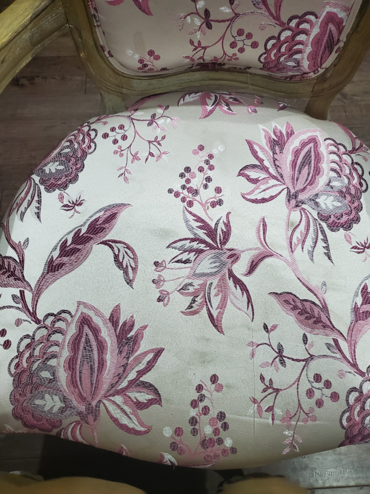 French Armchair Silver and Rose - photo 4