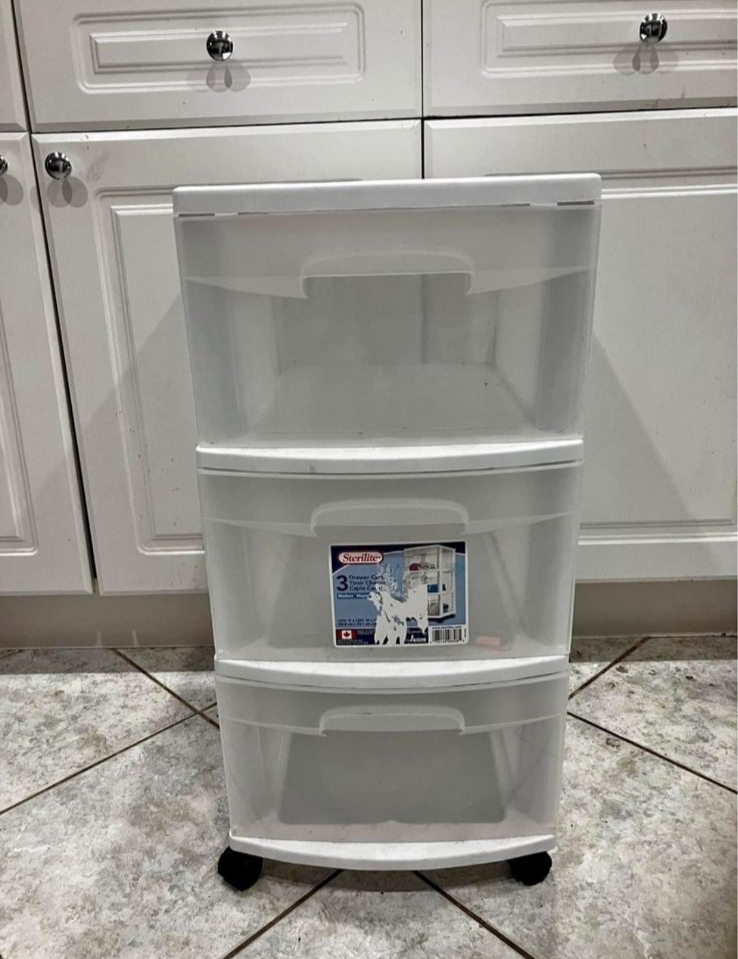 Sterilite 3-Drawer Cart