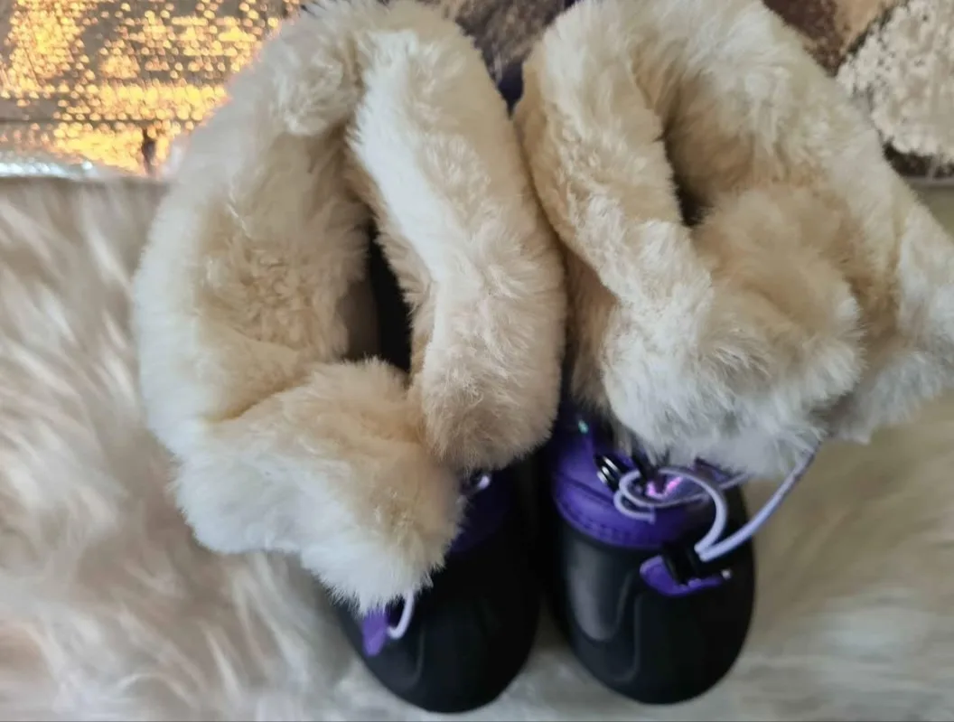 Girls' Purple Winter Boots Size 9 image indicator(4)