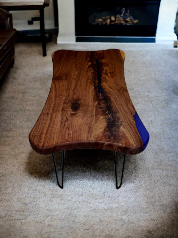 Live Edge Walnut Coffee Table with Epoxy Resin