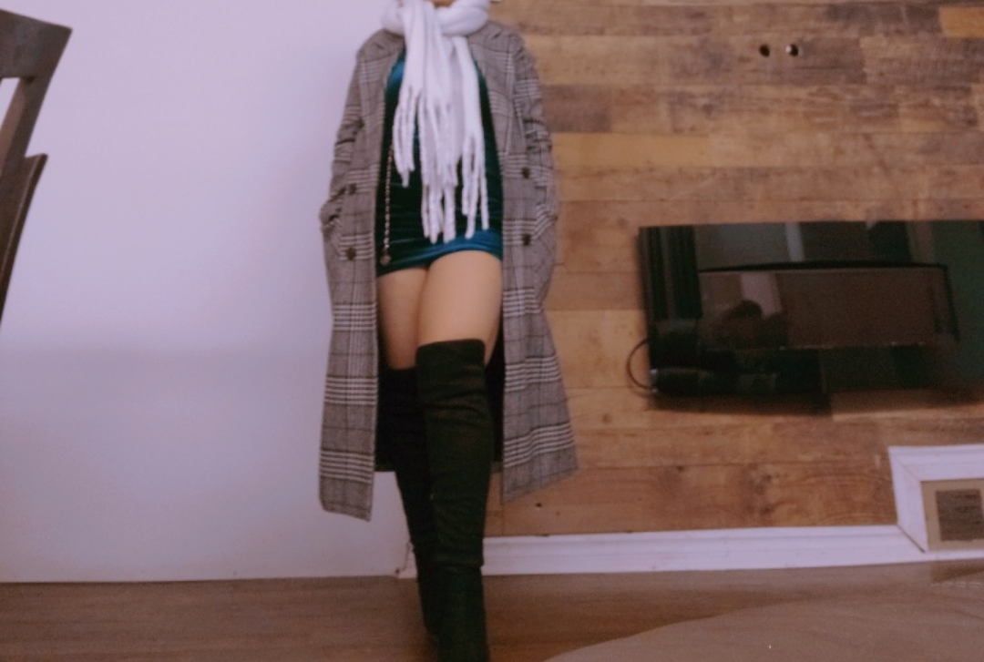 Grey Plaid Longline Coat - photo 4