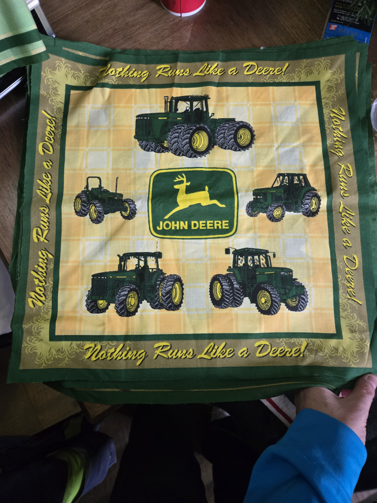 John Deere Fabric Squares
