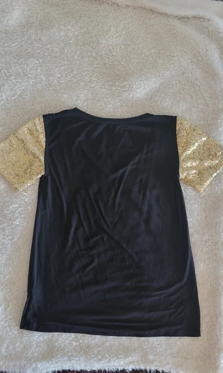 Brand new, never-worn Topstyle Women's Black Sequin Short Sleeve image indicator(3)
