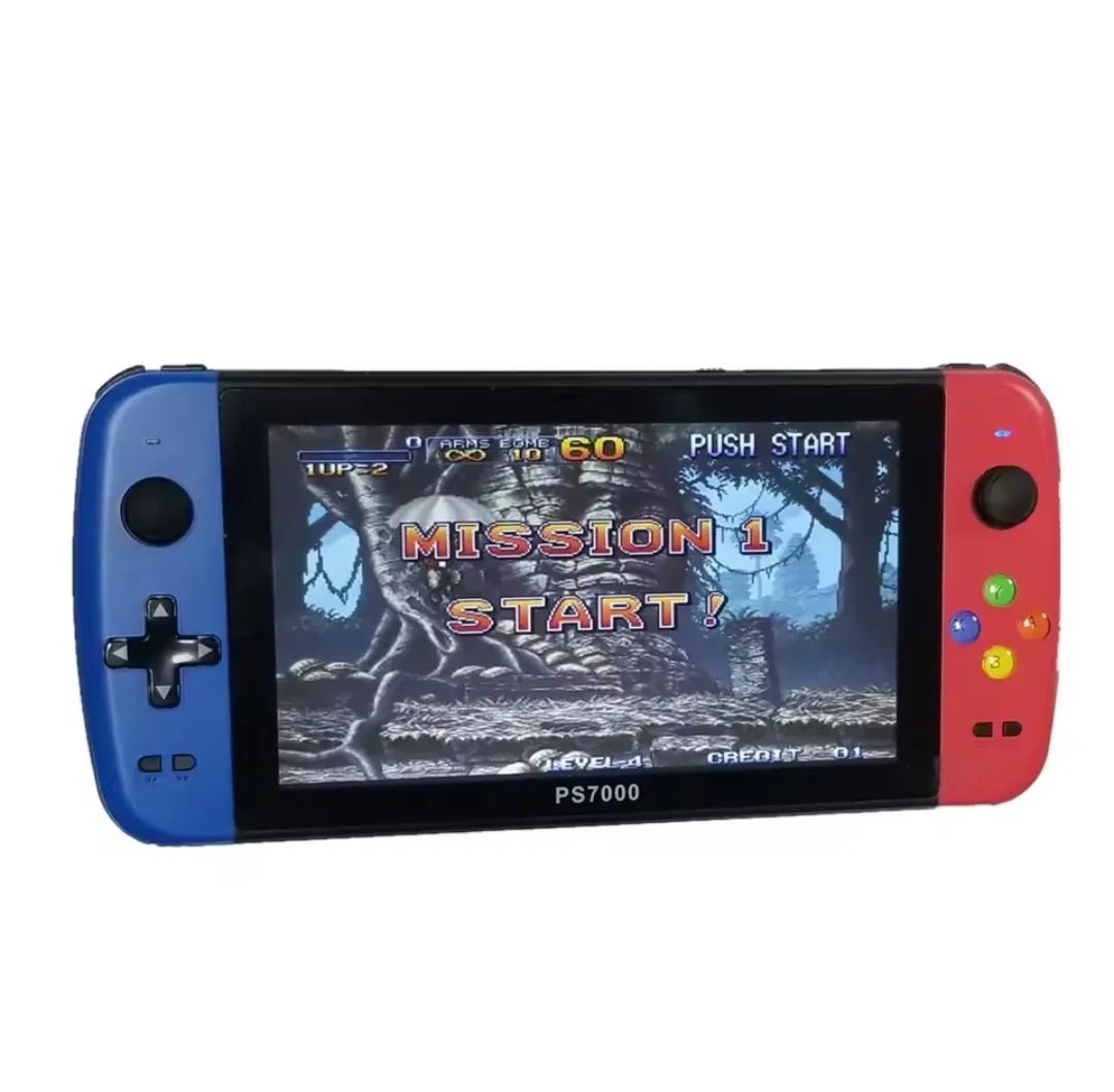 PS7000 7 inch HD Retro Handheld Game Console with - Black image indicator(6)