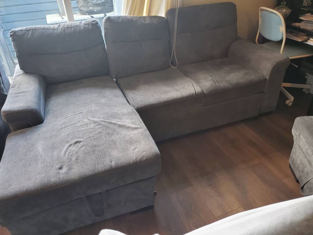 Grey Sectional Sofa with Chaise Lounge - photo 2
