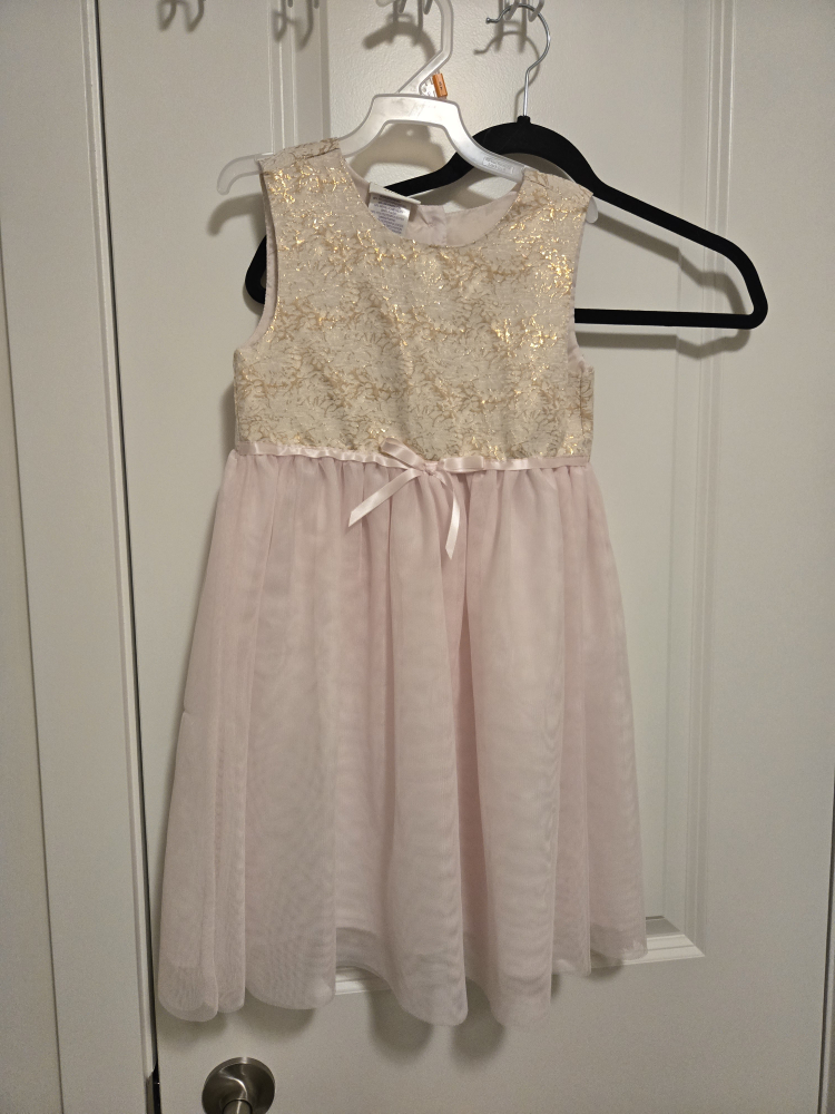 Girls' 2-Piece Gold & Pink Dress Set - Size 6X - photo 4