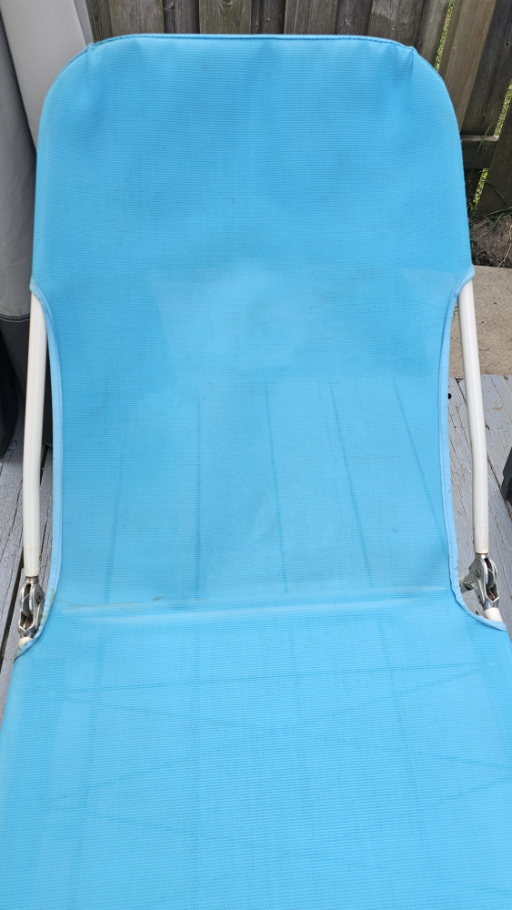 Vintage Blue Folding Lounge Chair - photo 4