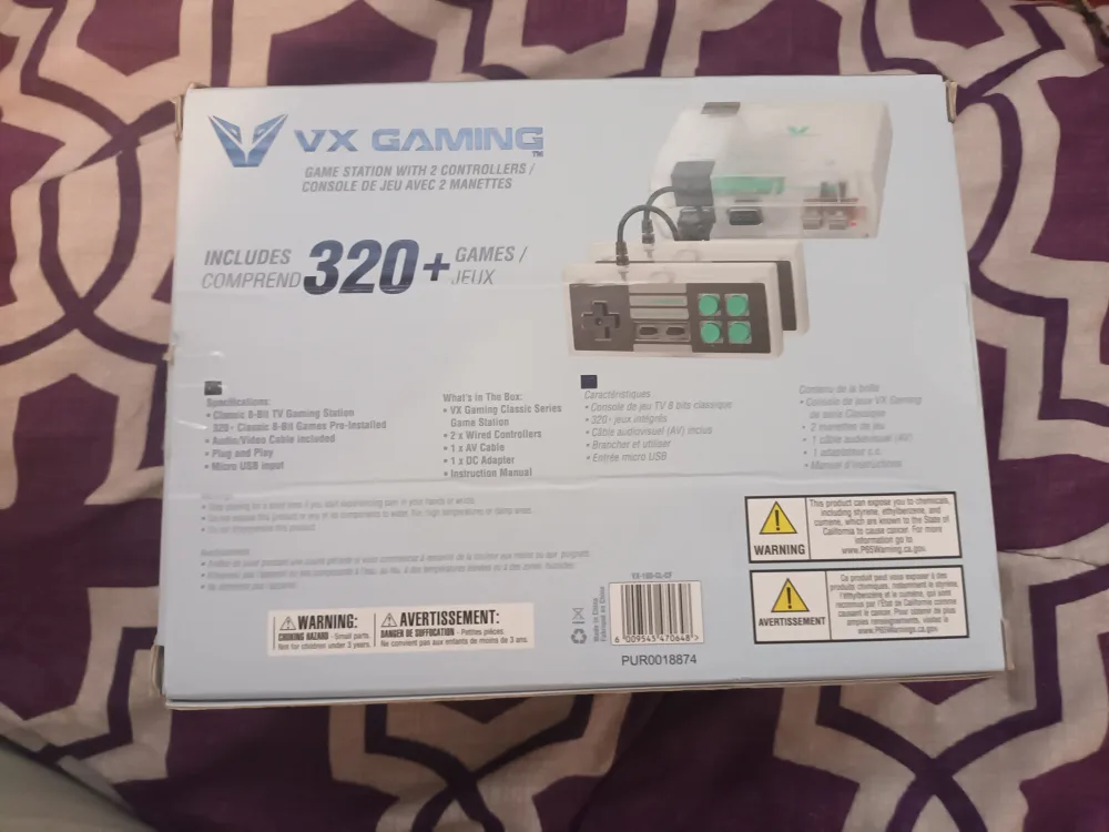 VX Gaming Classic 8-bit Retro Game Console with 320+ Games image indicator(2)