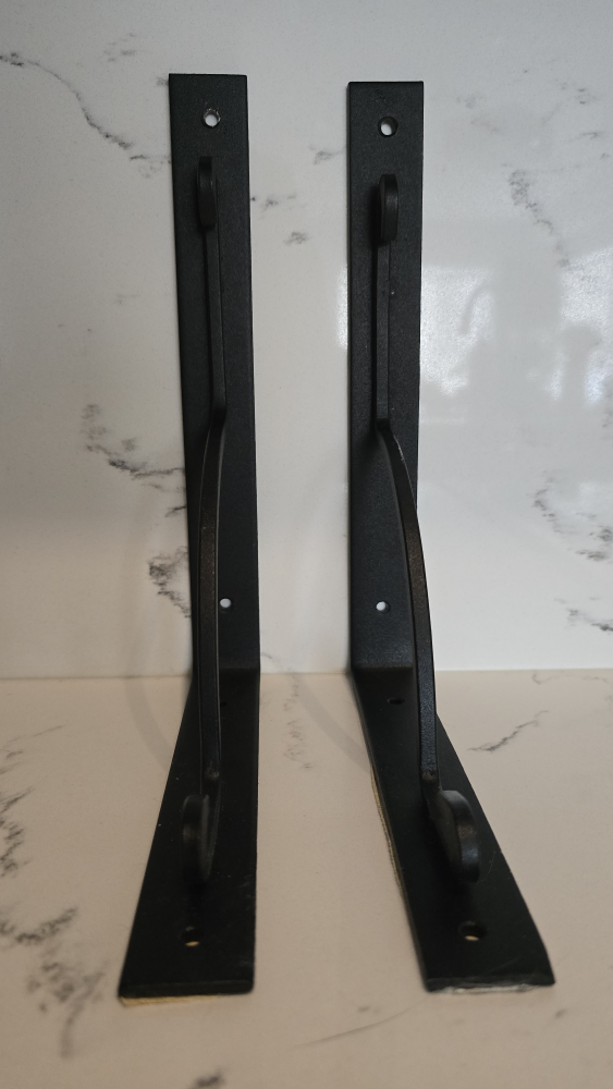 🆓 🥕 FREE - IKEA EKBY HALL Black Metal Shelf Brackets - Pair - photo 4
