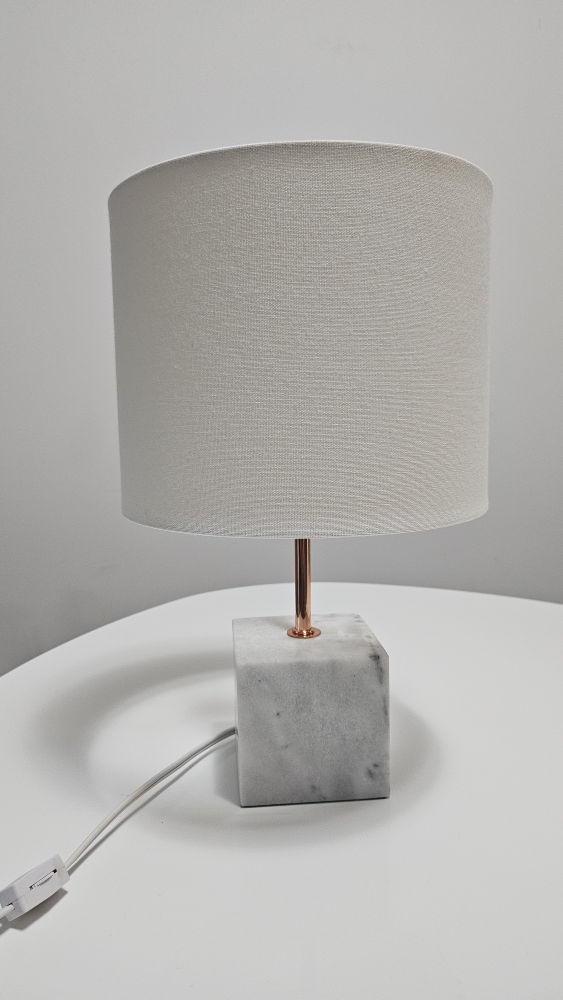 Marble and Copper Table Lamp
