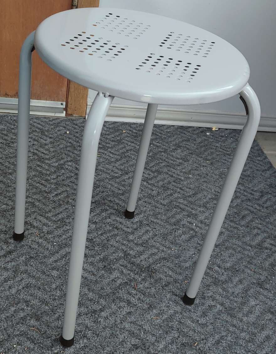 Grey Metal Stool - photo 2