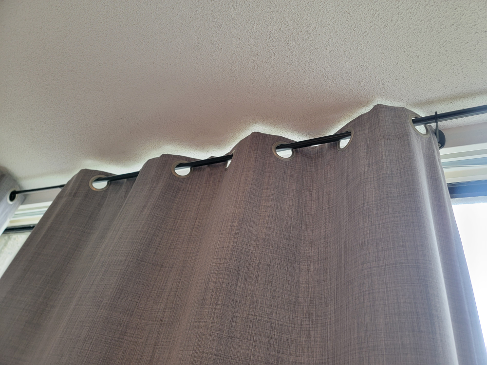 Grey Blackout Curtains - Grommet Top - Set of 3 - photo 2