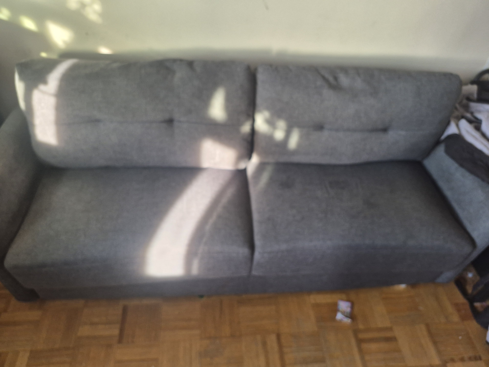Futon Sofa Bed - Grey and Black - photo 4