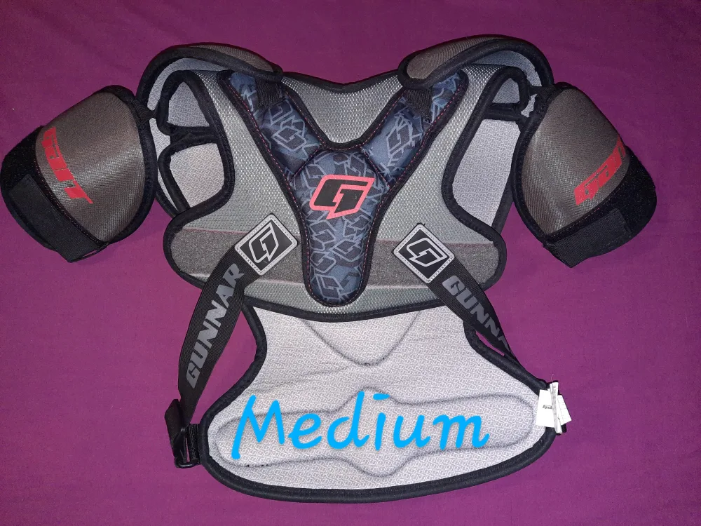Youth Lacrosse Shoulder Pads & Hockey Gloves & Bag image indicator(2)