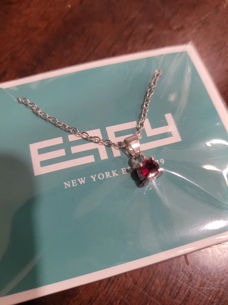 EFFY Silver Tone Garnet Pendant Necklace, Carnival Collectible image indicator(2)