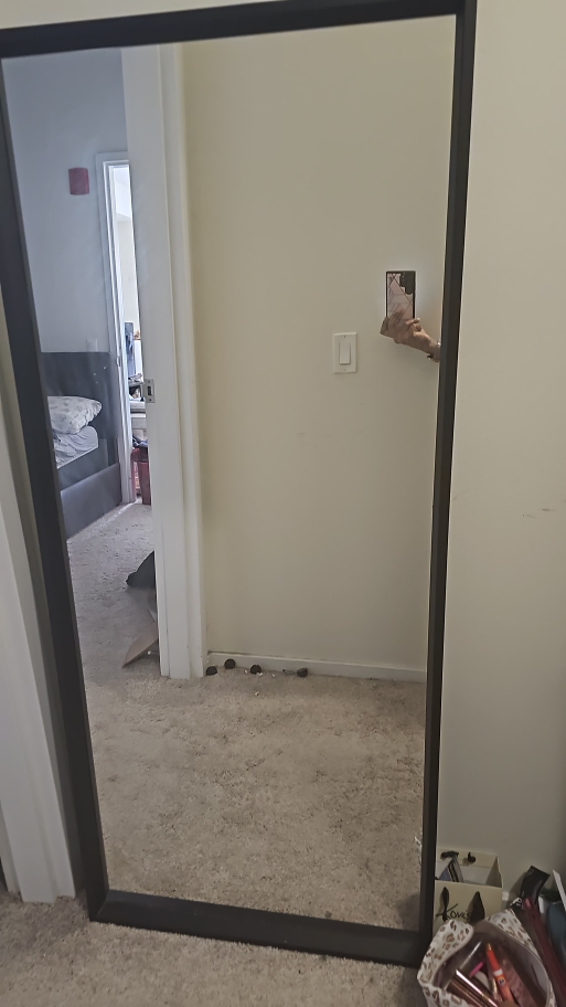 Large Full Length Floor Mirror with Black Frame - photo 3