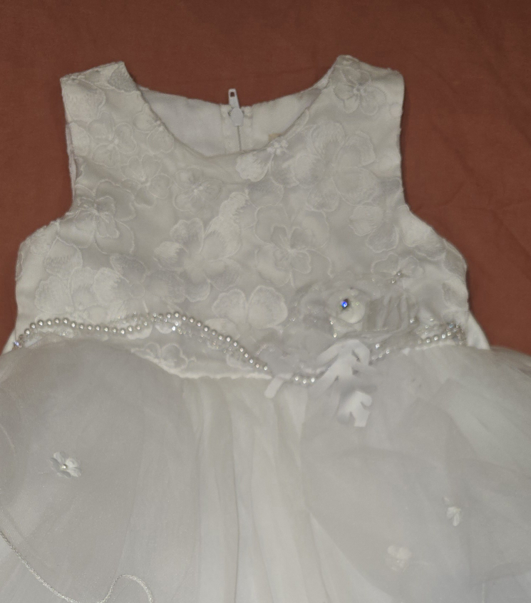 Girls' White Flower Girl Dress Size 4 - photo 2