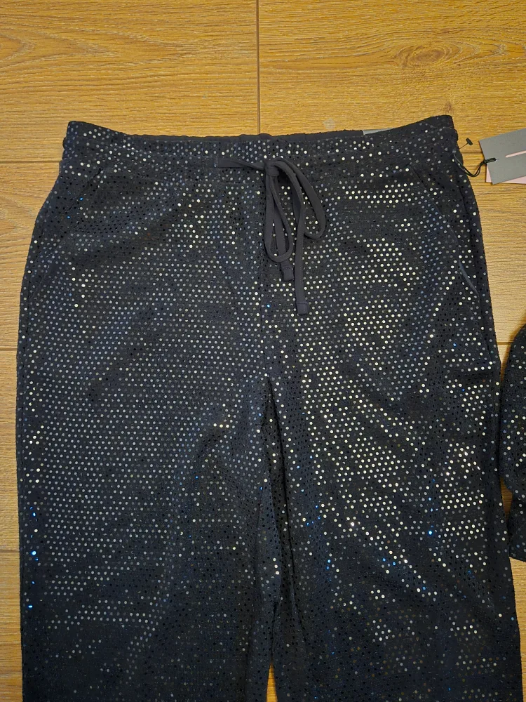 Gorgeous Black Sequin Lounge Set with Blazer image indicator(3)