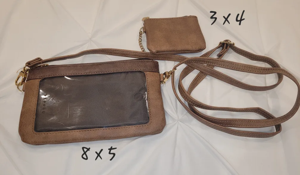Purse - Brown Crossbody Bag with Removable Strap/Coin Purse thumbnail
