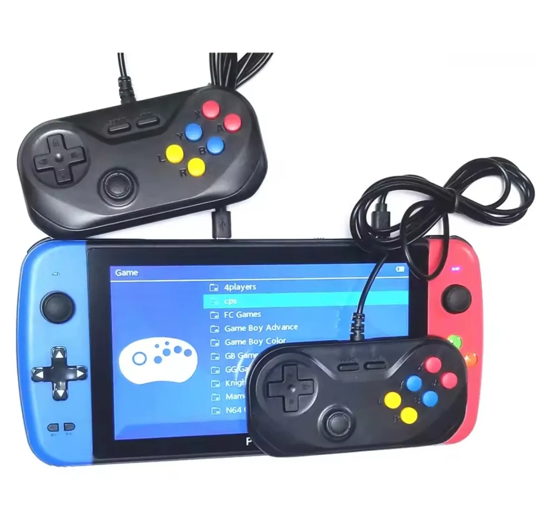 PS7000 7 inch HD Retro Handheld Game Console with - Black image indicator(4)
