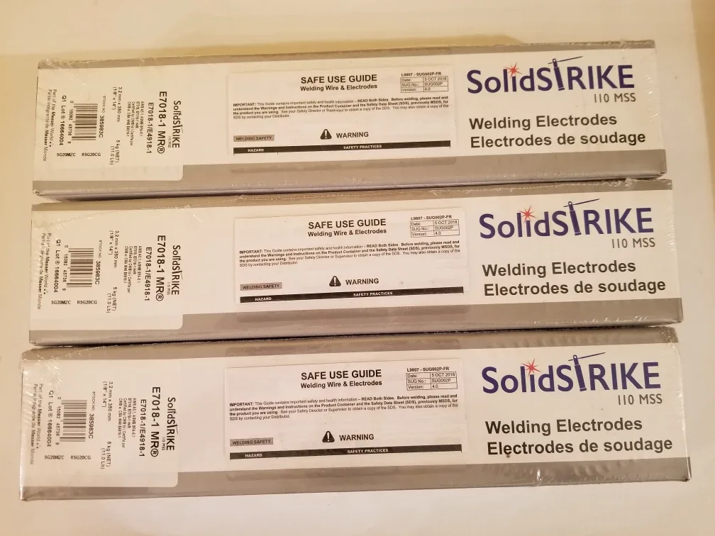 Three Boxes of SolidStrike 110 MSS Welding Electrodes thumbnail