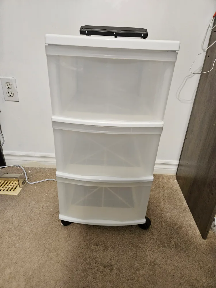 Plastic 3 drawer storage thumbnail