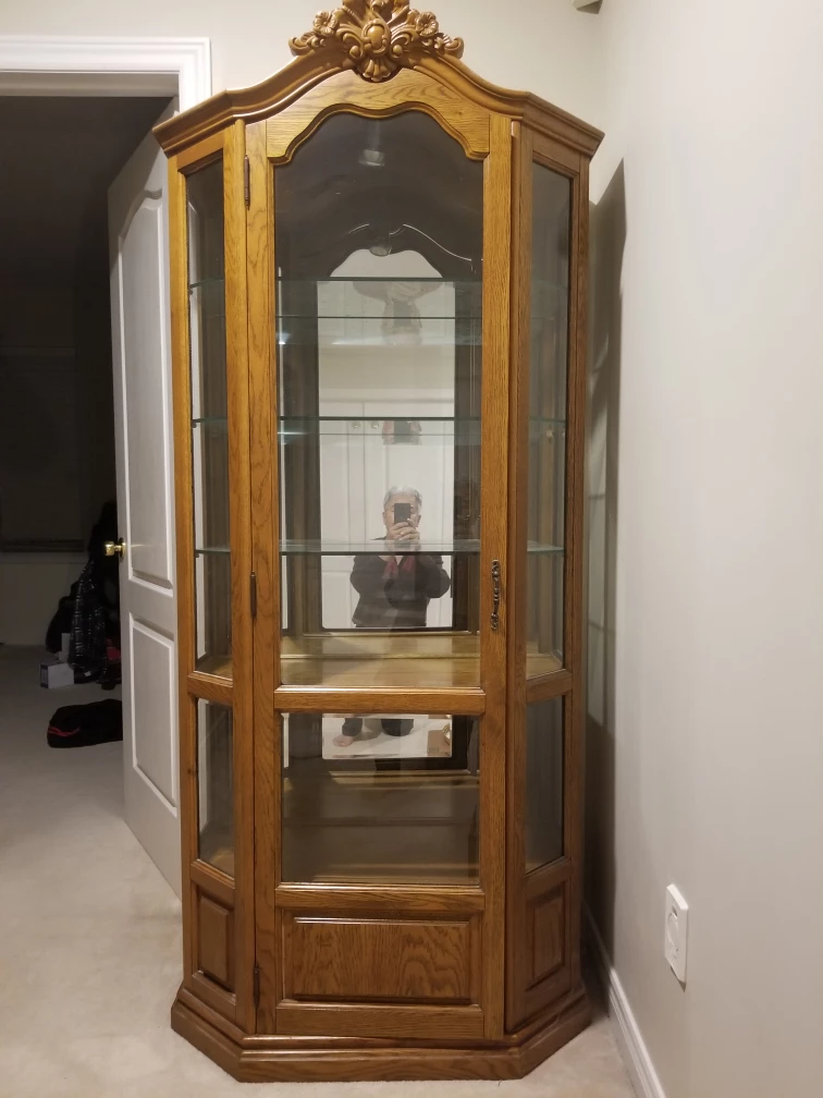 Oak Curio Cabinet